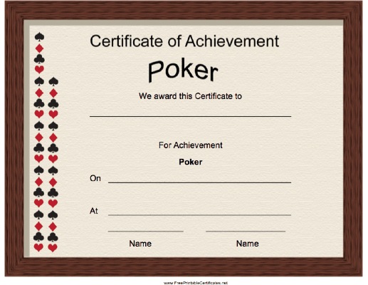 Poker Achievement