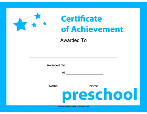 Preschool Achievement