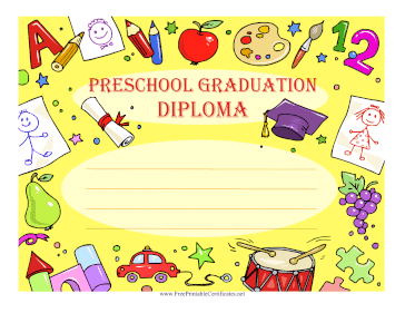 Preschool Graduation Diploma