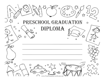 certificate template for kids black and white