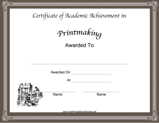 Printmaking Academic