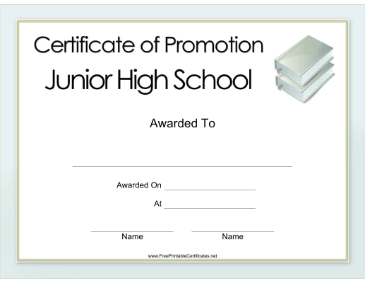 Junior High School Promotion