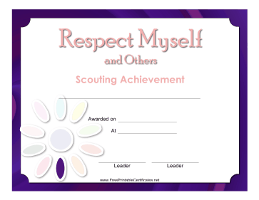 Respect Self Others Badge