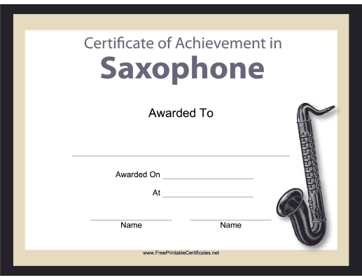 Saxophone Instrumental Music