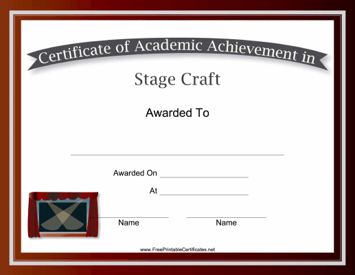 Stage Craft Academic