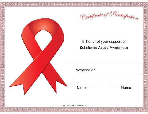 Substance Abuse Awareness Ribbon