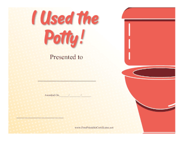 Used The Potty Award