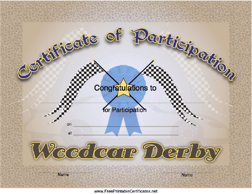 Woodcar Derby Participation