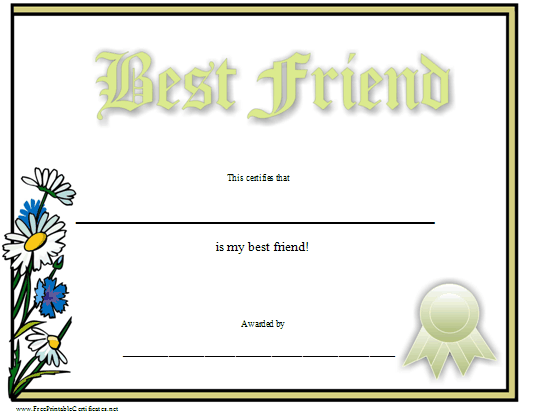 Free and customizable best friend templates