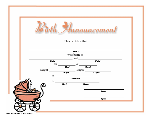 Birth Announcement