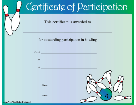 Bowling Participation