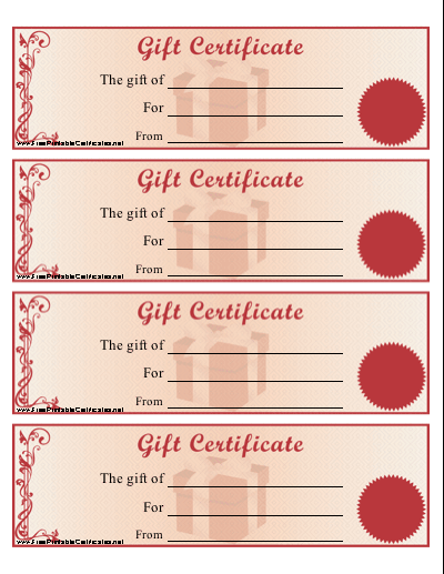 Gift Certificate - Box