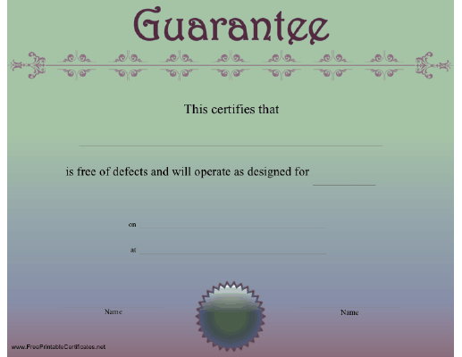 Guarantee