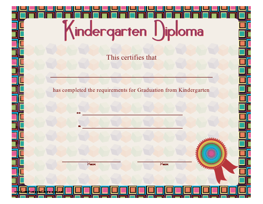 Kindergarten Diploma