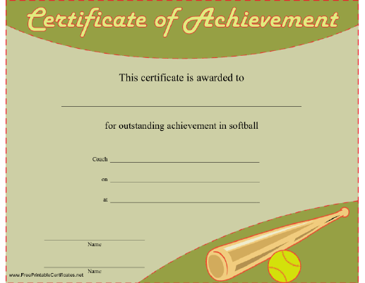 Softball Achievement