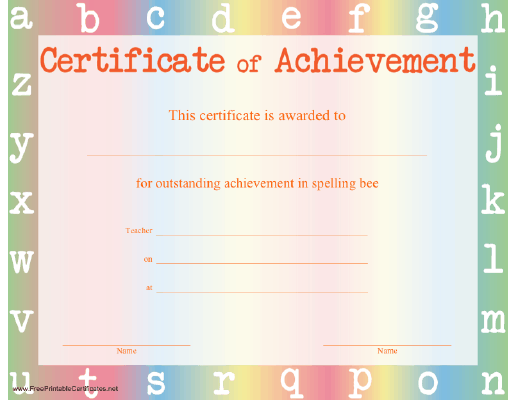 Spelling Bee Achievement