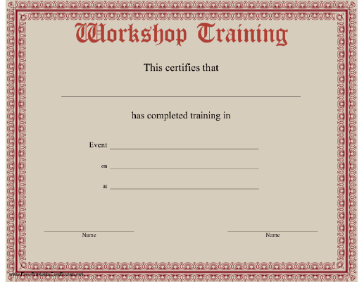 Workshop Training