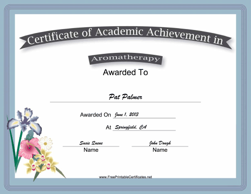 Aromatherapy Academic certificate