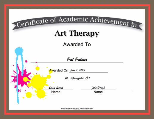 Art Therapy Academic certificate