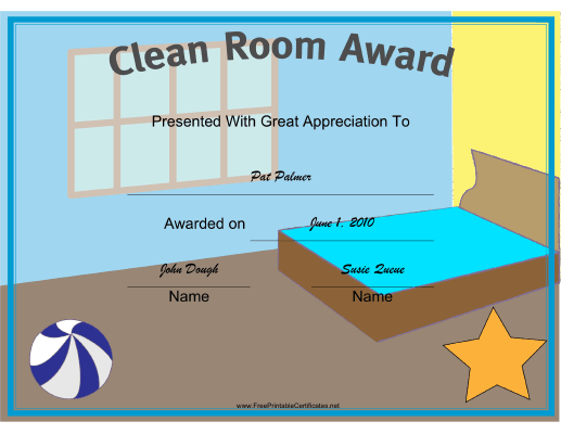 Clean Room certificate