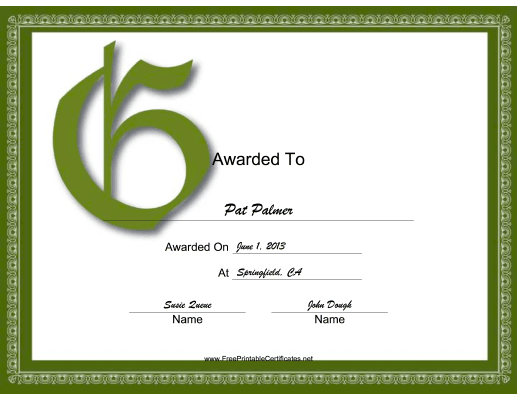 Offset G Monogram certificate