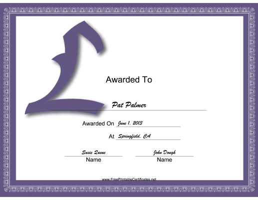 Offset L Monogram certificate