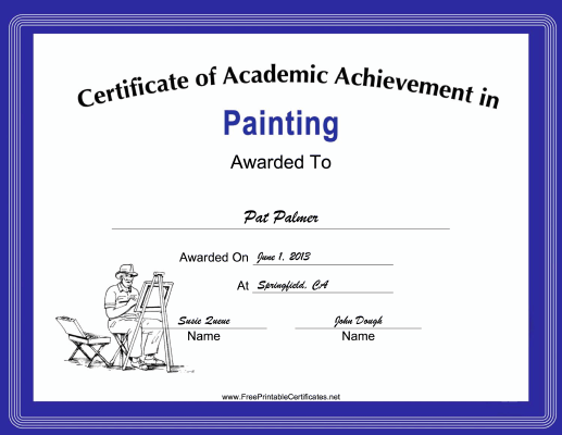 Painting Academic certificate