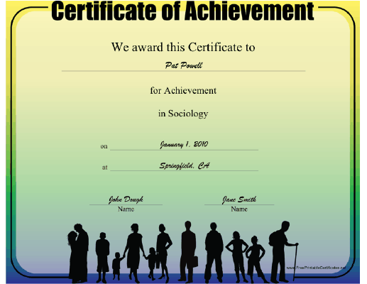 Sociology certificate