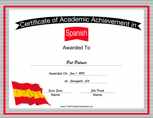 Spain Spanish Language certificate