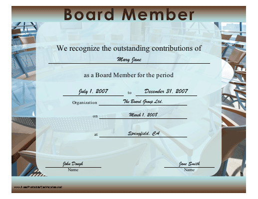 membership certificate templates