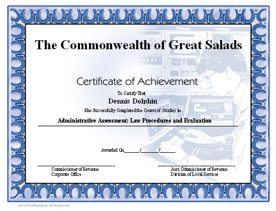 Achievement - Computer certificate