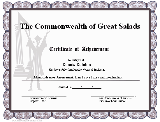 Achievement - Graduation certificate