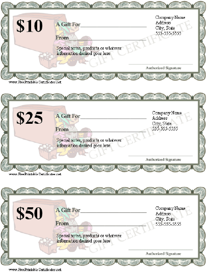 Gift Certificate - Grocery Bag certificate