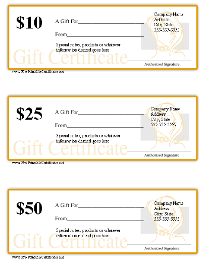 Gift Certificate - Salon Printable Certificate