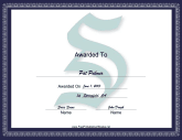 S Monogram Certificate