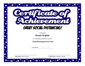 Achievement Social Distancing