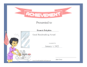 Kids Achievement Award Handwashing