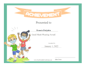 Kids Achievement Award Mask-Wearing