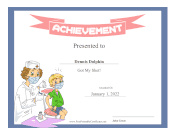 Kids Achievement Award Vaccine