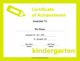 Kindergarten Achievement