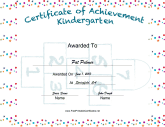 Kindergarten Achievement