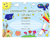 Kindergarten Graduation Diploma