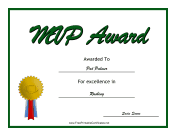 MVP Award Football