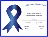 Prostate Cancer Awareness Ribbon