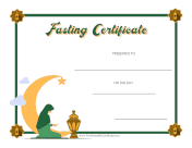 Ramadan Fasting Certificate