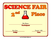 Science Fair Second Place