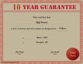 10 Year Guarantee