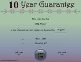 10 Year Guarantee