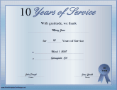 Years of Service